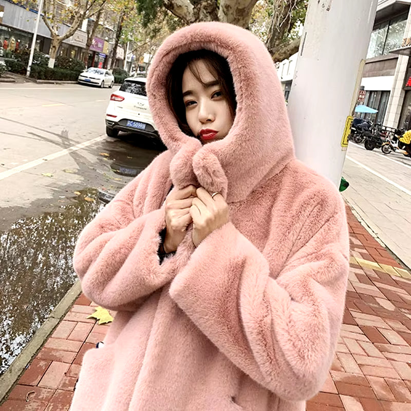 Women's Faux Fur Long Winter Coat
