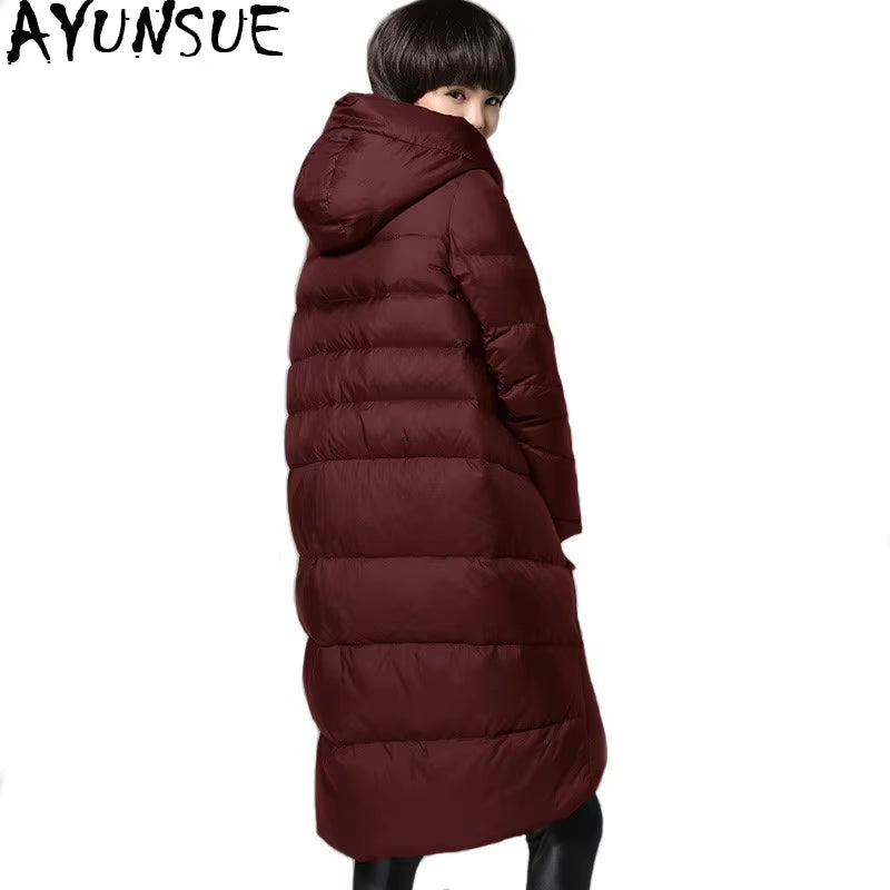 Ultra Light down Jacket Women Hooded Winter Long down Coat Female Clothes Puffer Jacket Parka