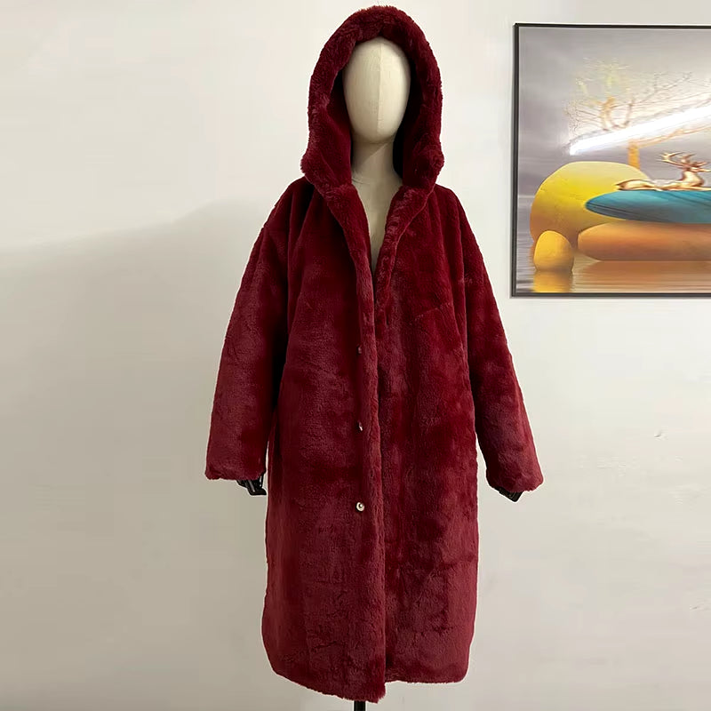 Women's Faux Fur Long Winter Coat