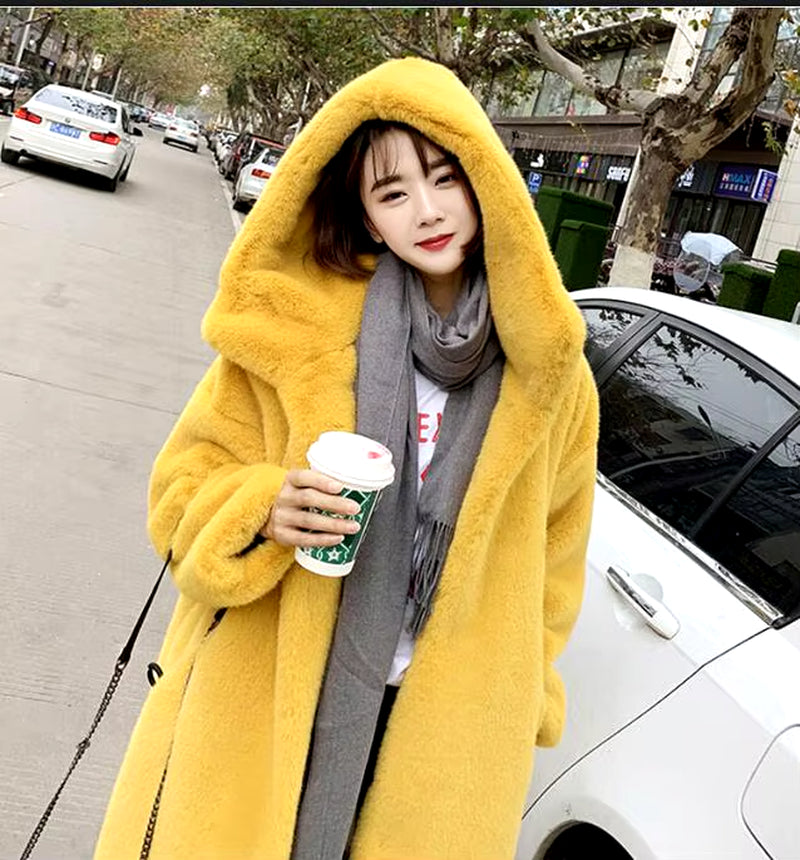 Women's Faux Fur Long Winter Coat