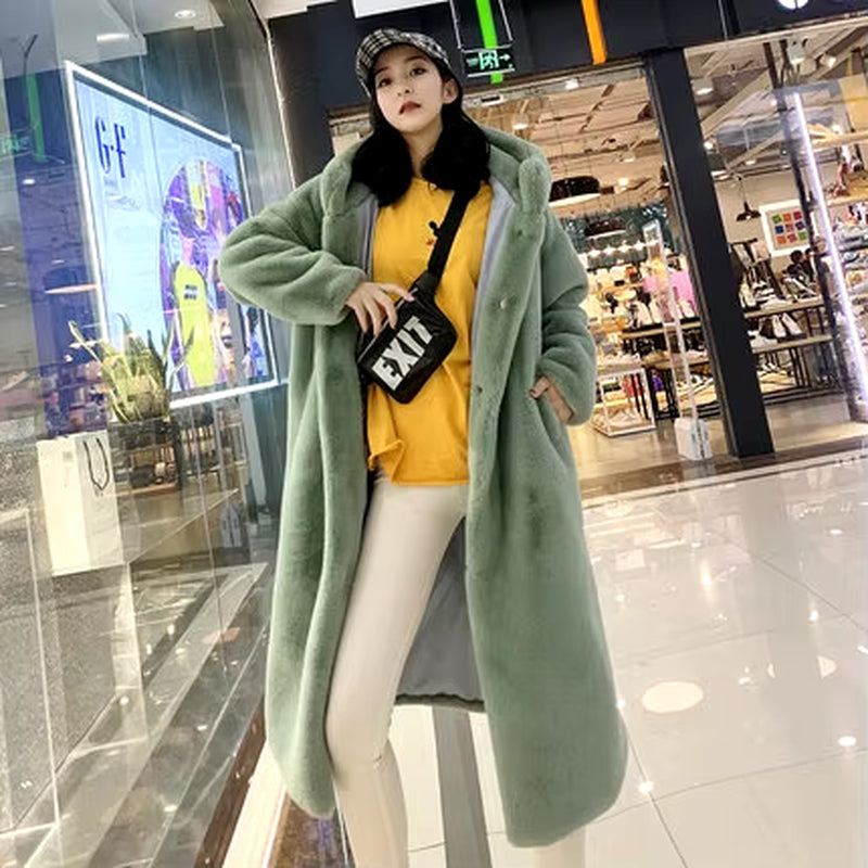 Women's Faux Fur Long Winter Coat