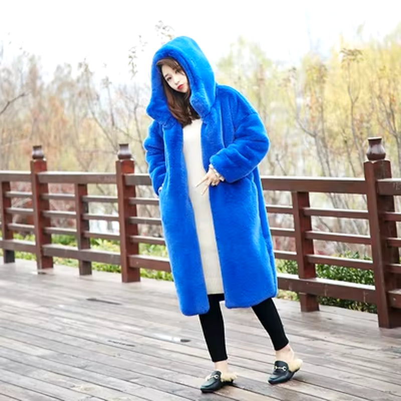 Women's Faux Fur Long Winter Coat