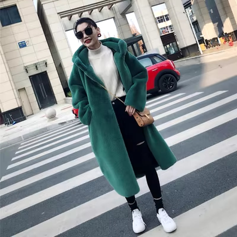 Women's Faux Fur Long Winter Coat 